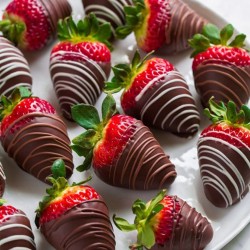 STRAWBERRIES WITH CHOCOLATE...
